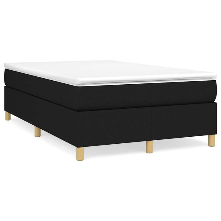 vidaXL Boxspring met matras stof zwart 120x190 cm, Huis en Inrichting, Slaapkamer | Bedden, Nieuw, Verzenden