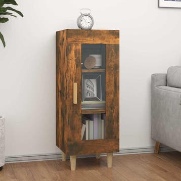 vidaXL Dressoir 34,5x34x90 cm bewerkt hout gerookt eiken, Verzenden, Nieuw