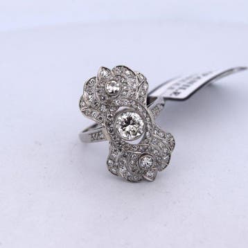 Bague Platine - 1.40ct. tw. Diamant (Naturelle) - Diamant