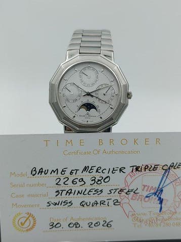 Baume & Mercier - Triple Calendar Moonphase - Zonder, Nieuw