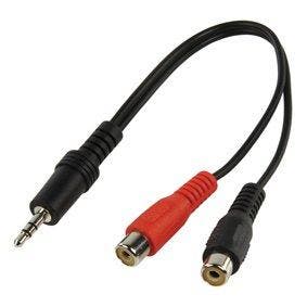 Mini Jack M naar 2x Tulp F 0,2m, TV, Hi-fi & Vidéo, Câbles audio & Câbles de télévision, Enlèvement ou Envoi