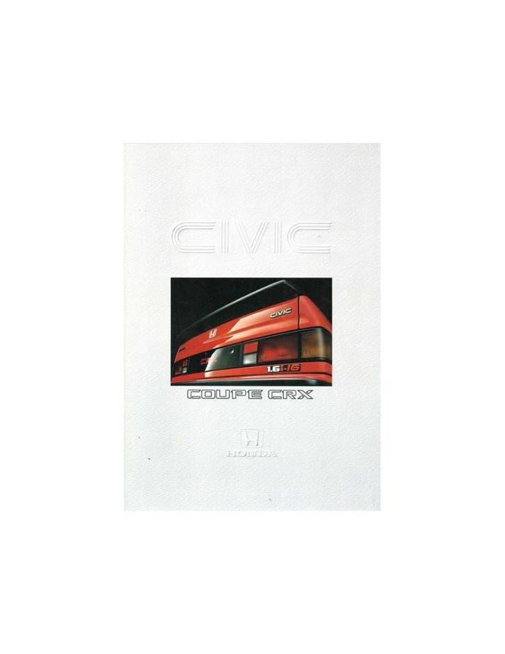 1987 HONDA CIVIC COUPÉ CRX BROCHURE NEDERLANDS, Livres, Autos | Brochures & Magazines, Enlèvement ou Envoi