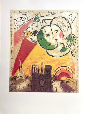 Marc Chagall (after) - Le Dimanche - lithography - 85x65 -