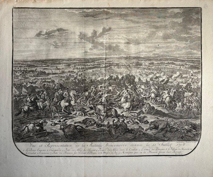 België - Oudenaarde; Jan van Huchtenburg - Vue et, Boeken, Atlassen en Landkaarten
