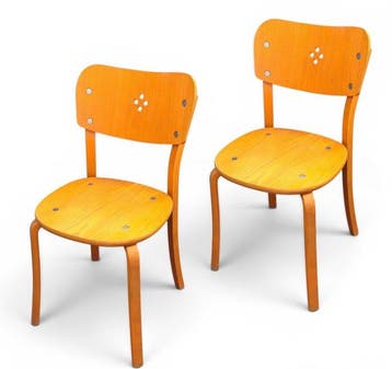 Stoel - Hout - Twee vintage stoelen