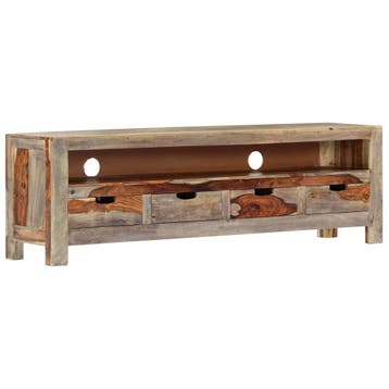 vidaXL TV-meubel 130x30x40 cm massief acaciahout, Verzenden, Nieuw