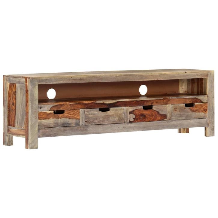 vidaXL TV-meubel 130x30x40 cm massief acaciahout, Huis en Inrichting, Kasten |Televisiemeubels, Nieuw, Verzenden