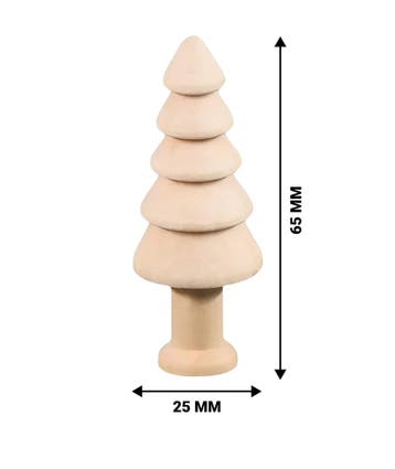 Houten boomfiguur (voor knutselwerkjes, 6.5 cm hoog), Verzenden