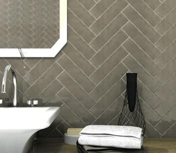 Wandtegel Donkergrijs 7,5x30cm (Muurtegels), Doe-het-zelf en Bouw, Nieuw, 20 tot 40 cm, 10 m² of meer, Wandtegels
