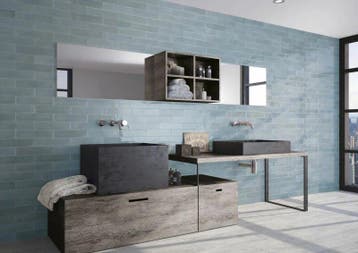 Wandtegel Equipe Cerámica Opal Lichtblauw Glans 7,5x30, Nieuw, 20 tot 40 cm, 10 m² of meer, Wandtegels