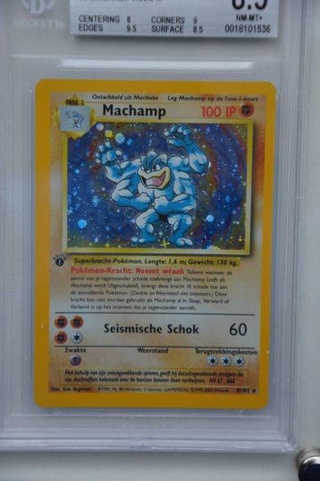 Pokémon - 1 Graded card - Machamp 8 Holo, Édition limitée,, Hobby & Loisirs créatifs, Jeux de cartes à collectionner | Pokémon