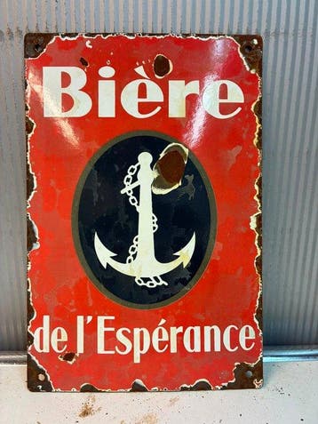 Bière de l’Espérance – Anker – Emaille Reclamebord - Emaille