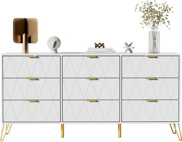 Commodekast met 9 schuifladen, 150 x 34 x 74 cm, dressoir, m, Verzenden, Nieuw