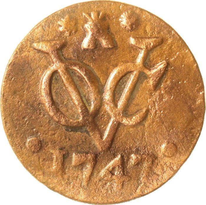 VOC - Zeeland. 1 Duit 1747 t/m 1750 (4 opeenvolgende), Postzegels en Munten, Munten | Nederland