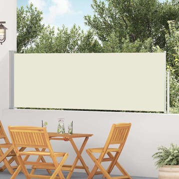 vidaXL Tuinscherm uittrekbaar 100x514 cm crème, Verzenden, Nieuw