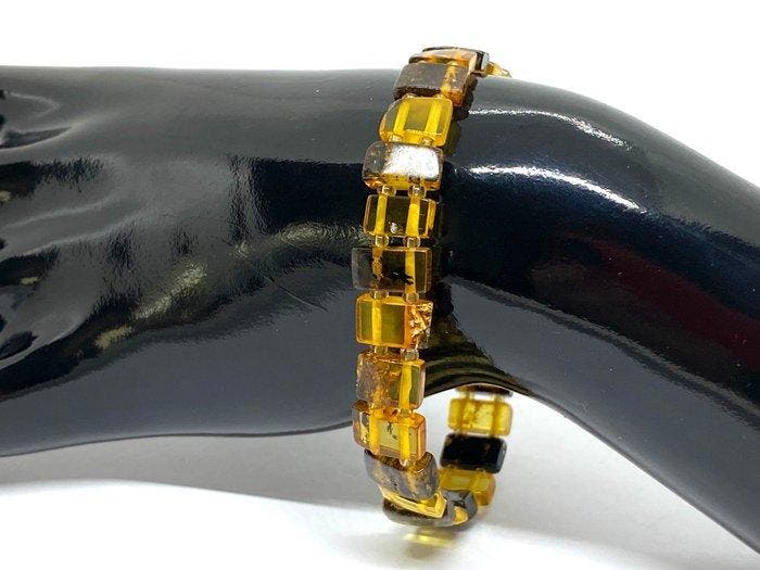 Natuurlijke Baltische Amber Segmentenarmband - Ambachtelijk, Antiek en Kunst, Curiosa en Brocante