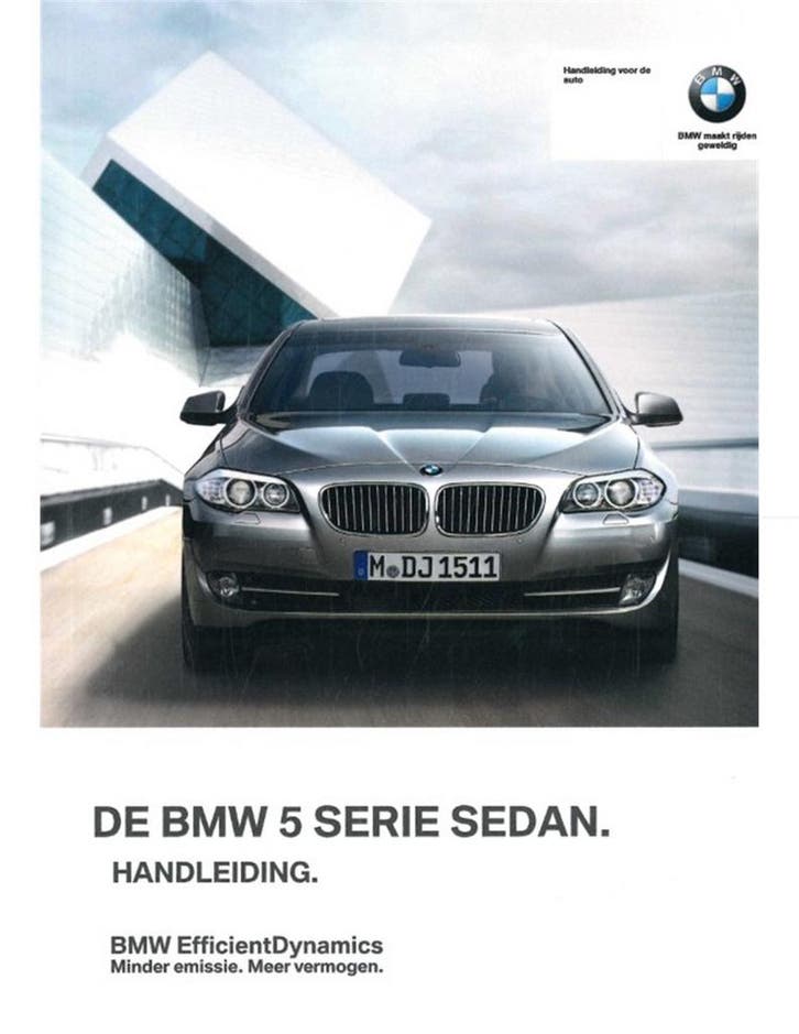 2011 BMW 5 SERIE SEDAN INSTRUCTIEBOEKJE NEDERLANDS, Auto diversen, Handleidingen en Instructieboekjes
