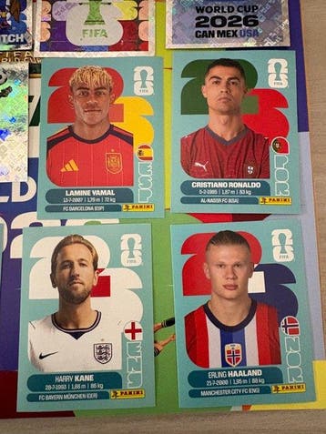 2026 Panini World Cup Lionel Messi, Kylian Mbappé, Erling, Nieuw