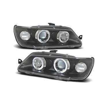 PHARES POUR PEUGEOT 306 93-97 ANGEL EYES FOND NOIR, Verzenden