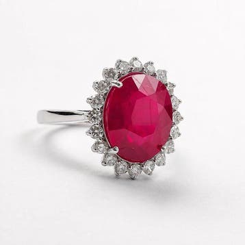 Sans prix de réserve - Bague Argent - 8.30ct. tw. Rubis -, Bijoux, Sacs & Beauté, Bagues