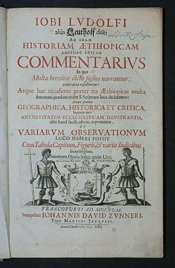Hiob Ludolf - Ad suam historiam Aethiopicam antehac editam