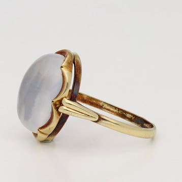 Ring - 14 karaat Geel goud - Maansteen, Nieuw