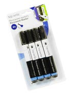 Set van 4 permanente markers (watervaste stiften, zwart), Doe-het-zelf en Bouw, Verzenden, Nieuw