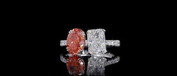 Ring - 18 karaat Witgoud - 4.44ct. tw. Gemengde kleuren, Nieuw