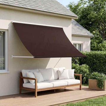 vidaXL Zonnescherm Bruin 350 x 150 cm, Tuin en Terras, Zonneschermen, Verzenden, Nieuw