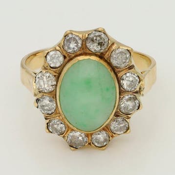 Bague - 14 carats Or jaune - Diamant - Nefriet, Bijoux, Sacs & Beauté