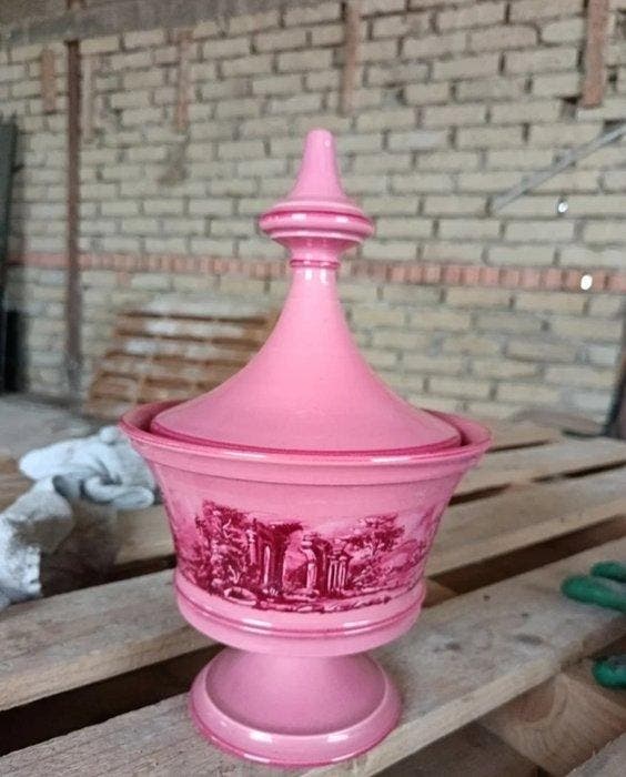 dekselvaas - Keramiek - Prachtige decoratieve vaas, Antiek en Kunst, Antiek | Glaswerk en Kristal