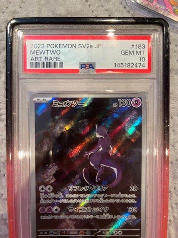 Pokémon - 1 Graded card - Mewtwo 183/165 Full art, Foil,, Nieuw
