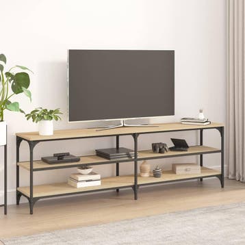 vidaXL Tv-meubel 160x30x50 cm bewerkt hout sonoma, Verzenden, Nieuw