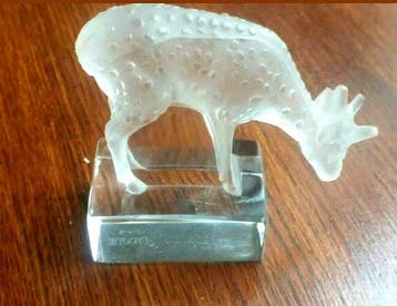 Lalique - René Lalique - Figure - Deer ACID ETCHED - Cristal, Antiquités & Art