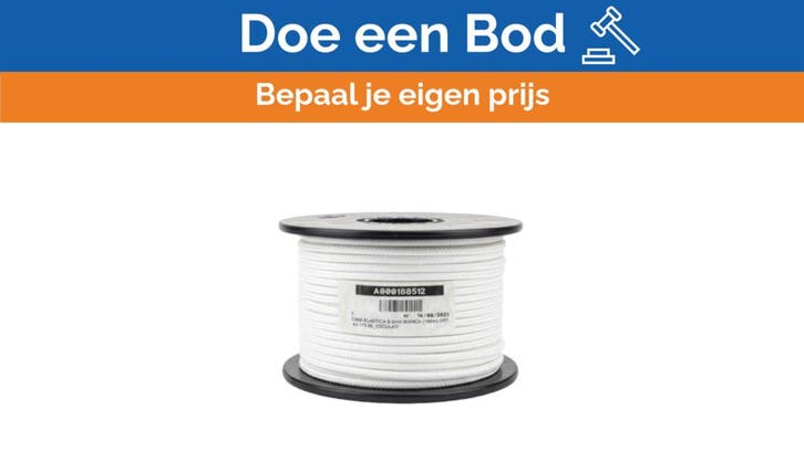 Bieden: Osculati Shock Cord Rope White 8mm - 100m Rol - Sho, Watersport en Boten, Zeilen en Zeiltoebehoren, Ophalen of Verzenden