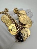Franklin Mint - 14 gouden munt Caribische halsketting – 24K, Antiek en Kunst