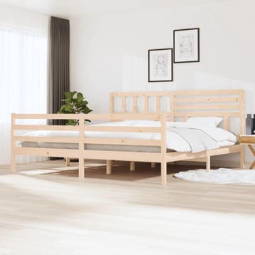 vidaXL Bedframe massief hout 180x200 cm, Verzenden, Nieuw