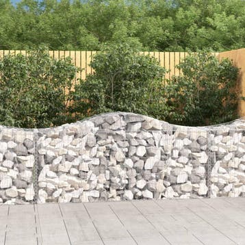 vidaXL Schanskorven 30 st gewelfd 200x50x80/100 cm ijzer, Verzenden