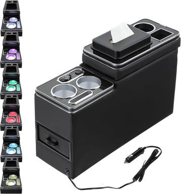 VW Opbergconsole met LED & USB | Retour deal -43% | Sla toe!, Verzenden