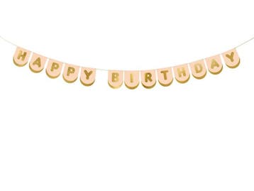 Happy Birthday Horses banner, 13 x 150 cm, Verzenden, Nieuw