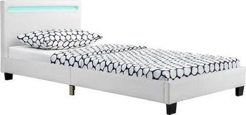 2dekans | Gestoffeerd Bed Verona - 90 x 200 cm - Wit - LED, Ophalen of Verzenden, Nieuw
