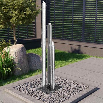 vidaXL Tuinfontein 48x34x153 cm roestvrij staal, Tuin en Terras, Verzenden, Nieuw