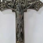 Crucifix - Zinklegering, Brons - 1850-1900 -, Antiquités & Art