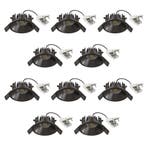 Spots inbouw Set van 10 Ivar Inbouwspot Zwart, Verzenden, Nieuw, Modern