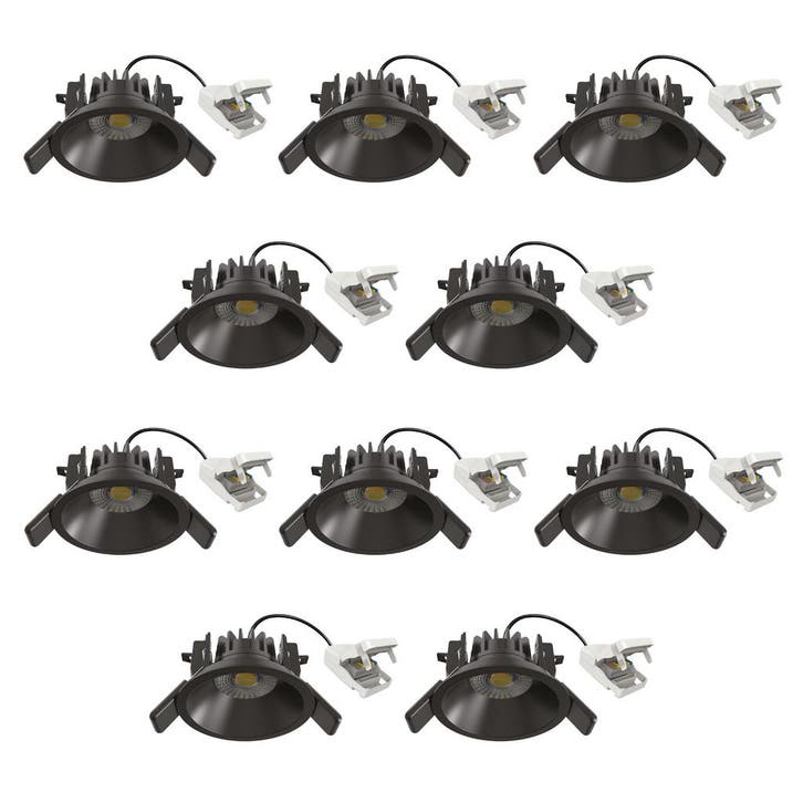 Spots inbouw Set van 10 Ivar Inbouwspot Zwart, Maison & Meubles, Lampes | Autre, Envoi