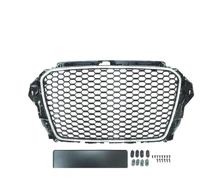 Calandre Look Rs3 Pour Audi A3 8V 12-16 Noir Chromé, Autos : Pièces & Accessoires, Carrosserie & Tôlerie, Envoi