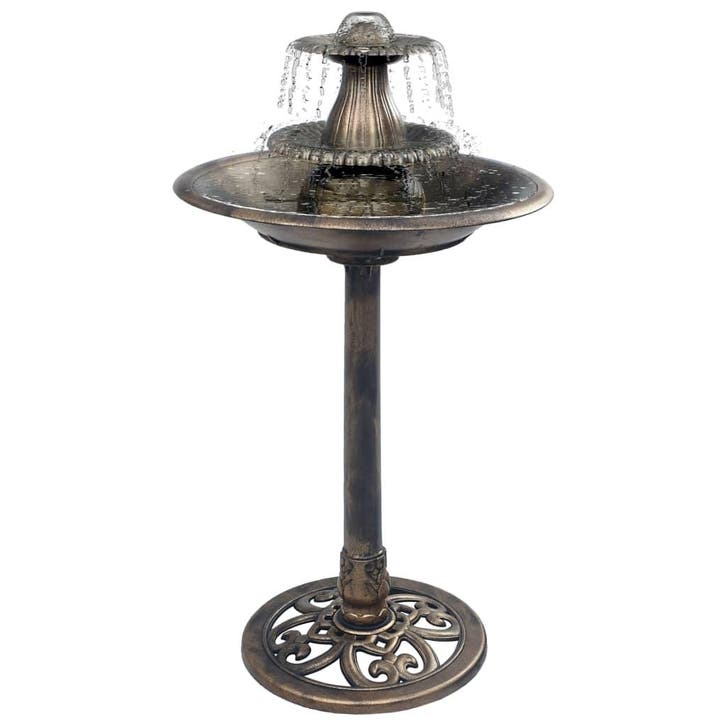 vidaXL Vogelbadje met fontein 50x91 cm kunststof, Jardin & Terrasse, Maisons & Bains d'oiseaux, Envoi