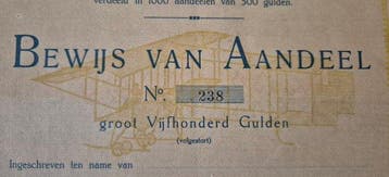 Nederland. 500 Gulden -1911 Maatschappij voor Luchtvaart