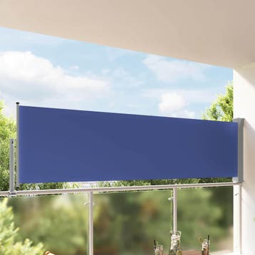 vidaXL Tuinscherm uittrekbaar 100x300 cm blauw, Verzenden, Nieuw