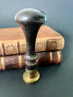Instelling Messing, Hout Cachet Justice - 10 cm, Antiek en Kunst